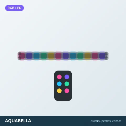 Su Perdesi RGB LED Aydınlatma Seti – Kumandalı