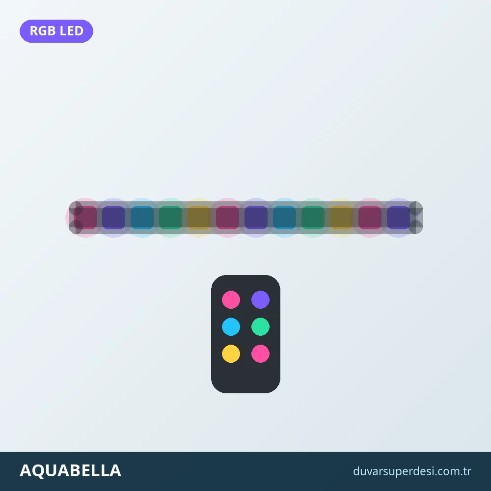 Su Perdesi RGB LED Aydınlatma Seti – Kumandalı
